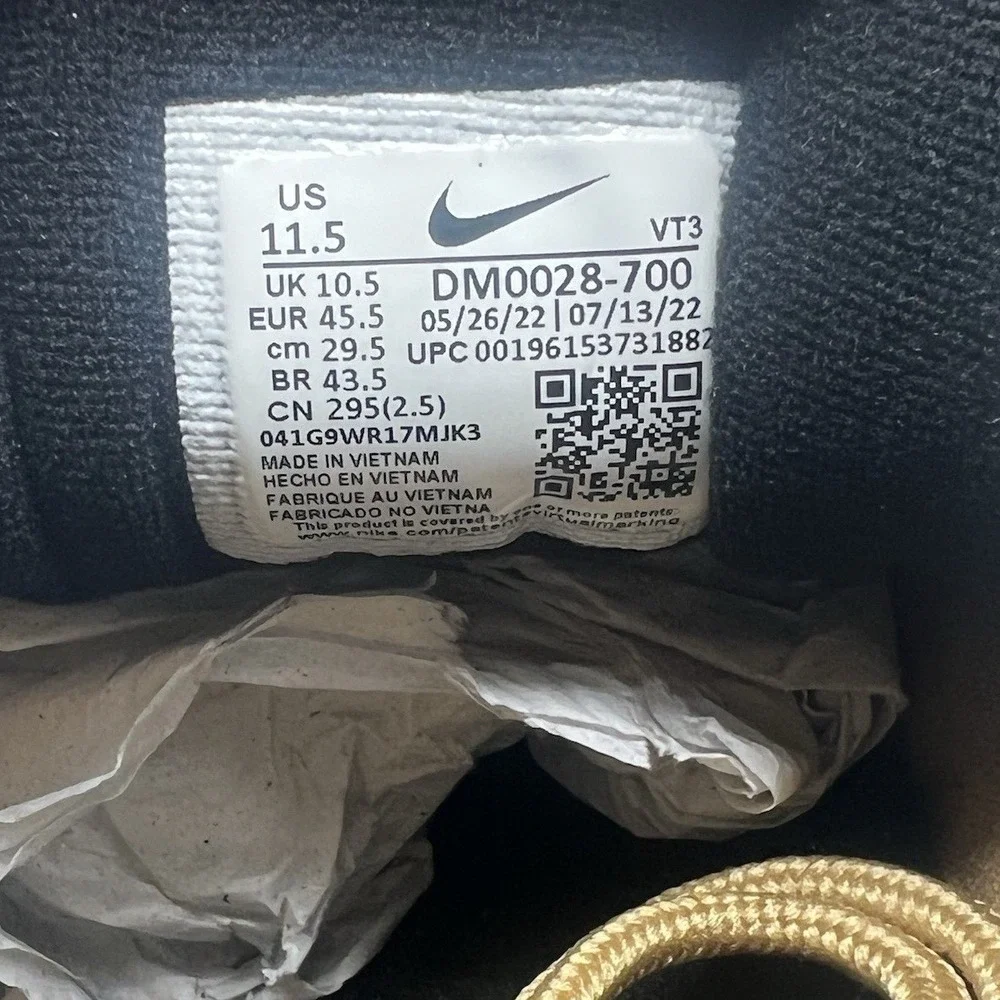 2022 Nike Air Max 97 OG Metallic Gold Retro Shoes -  Men's Size 11.5 USED